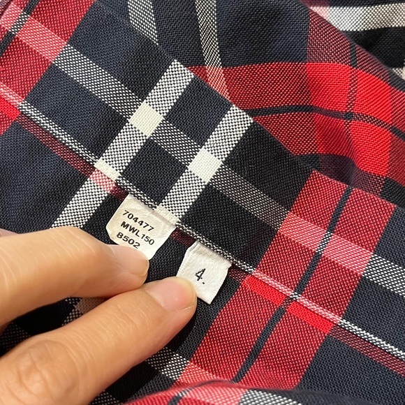 Thom Browne Plaid Button Down Shirt - Men's Size 4 / XL - Red Blue - Picture 8 of 11